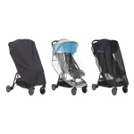 Mountain Buggy Nano All Weather Cover Set – Regenhoes, Zonnescherm en Muggennet – UPF 50+ – Zwart